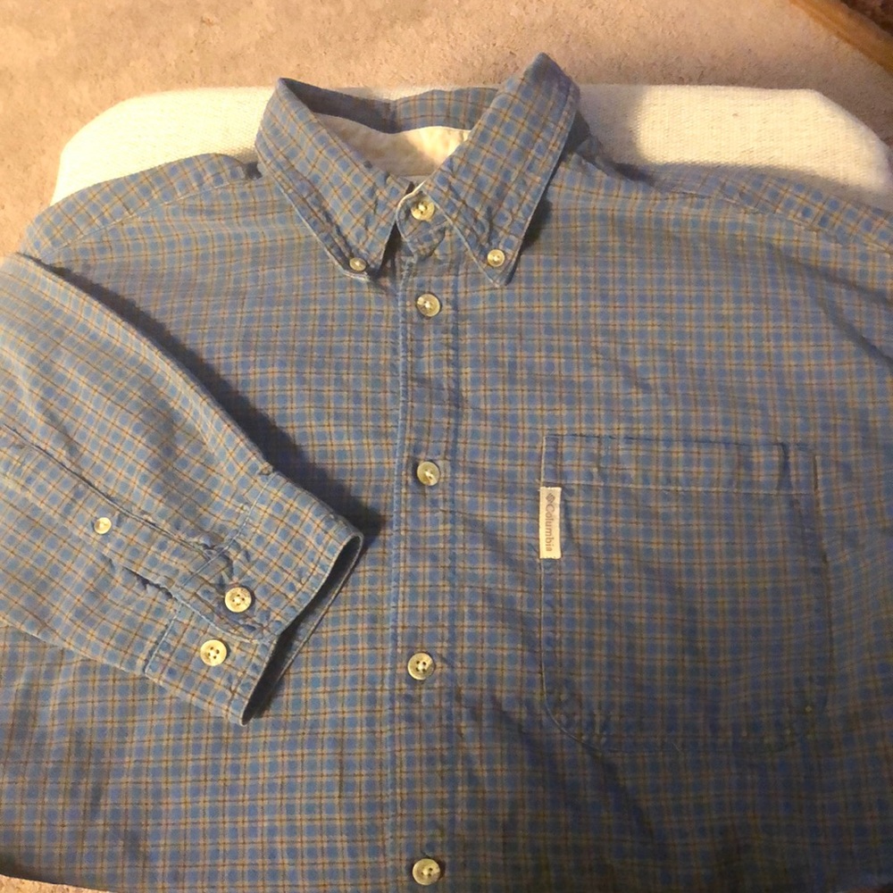 Columbia Rapid Rivers Men’s Blue Plaid Long Sleeve